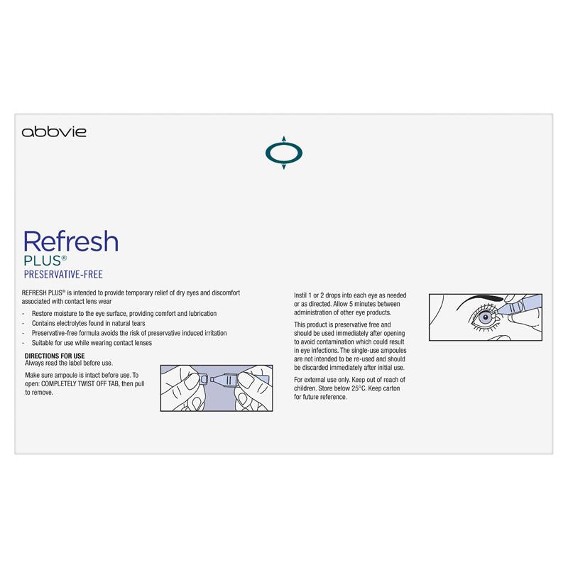 Refresh Plus Eye Drop 0.4ml 60 Vials Exclusive Pack