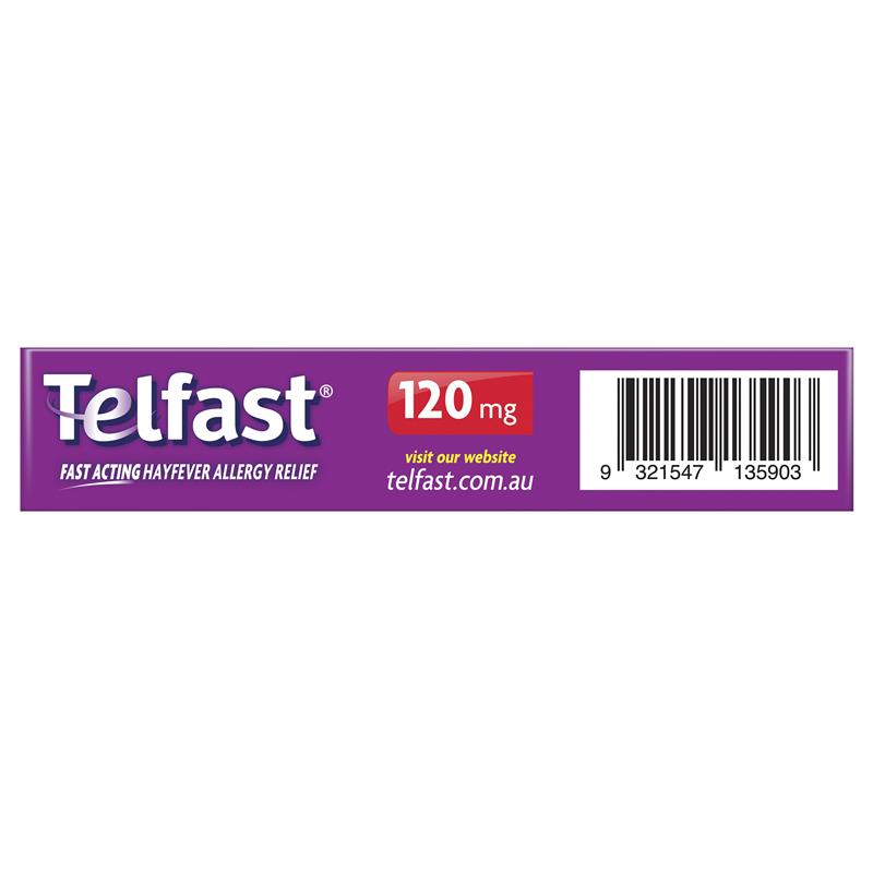 Telfast Hayfever Allergy Tablets 120mg 10 Pack