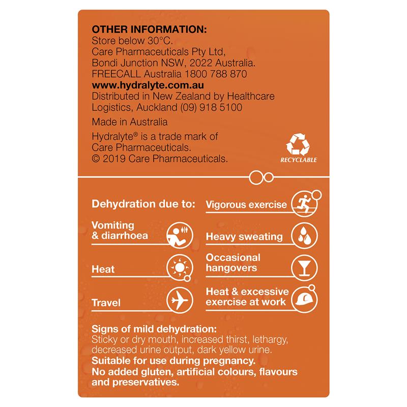 Hydralyte Orange Sachets Value Pack 4.9g x 24