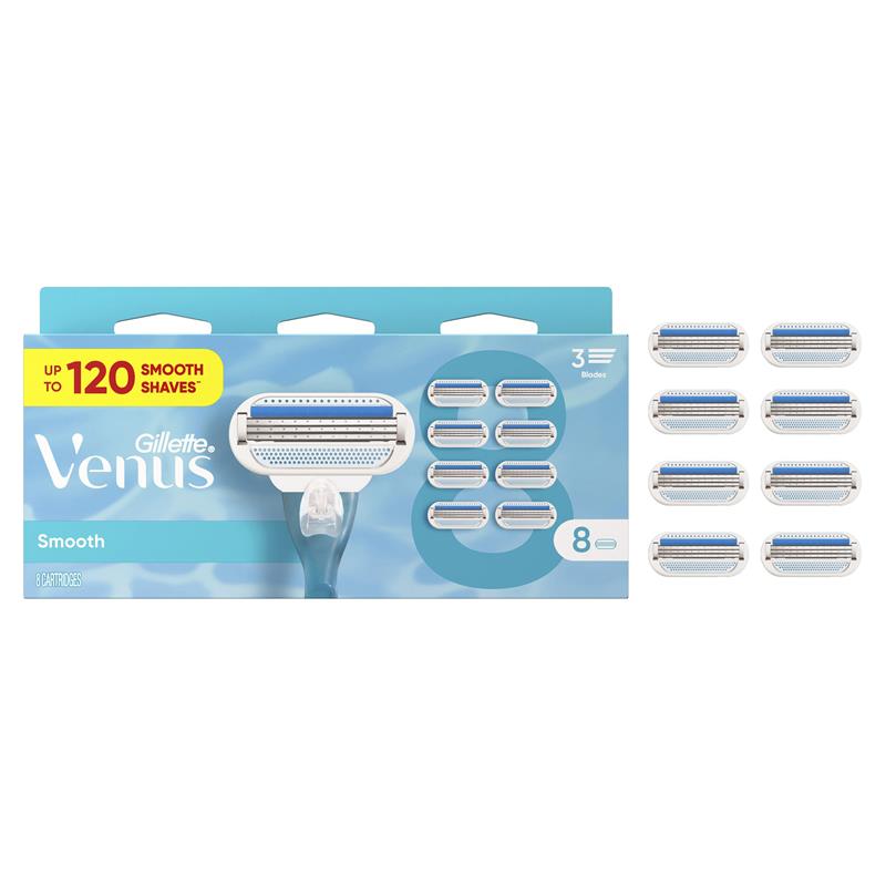 Gillette Venus Smooth Women's Razor Blade Refills 8 Pack - GimmeNow