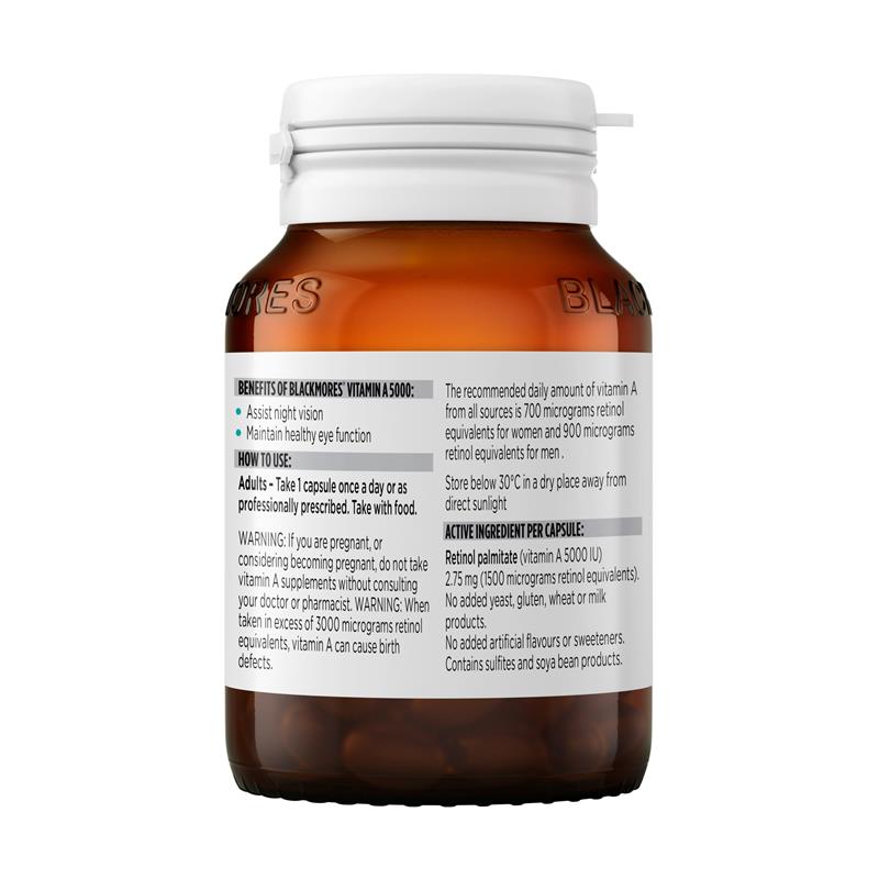 Blackmores Vitamin A 5000IU 150 Capsules - GimmeNow