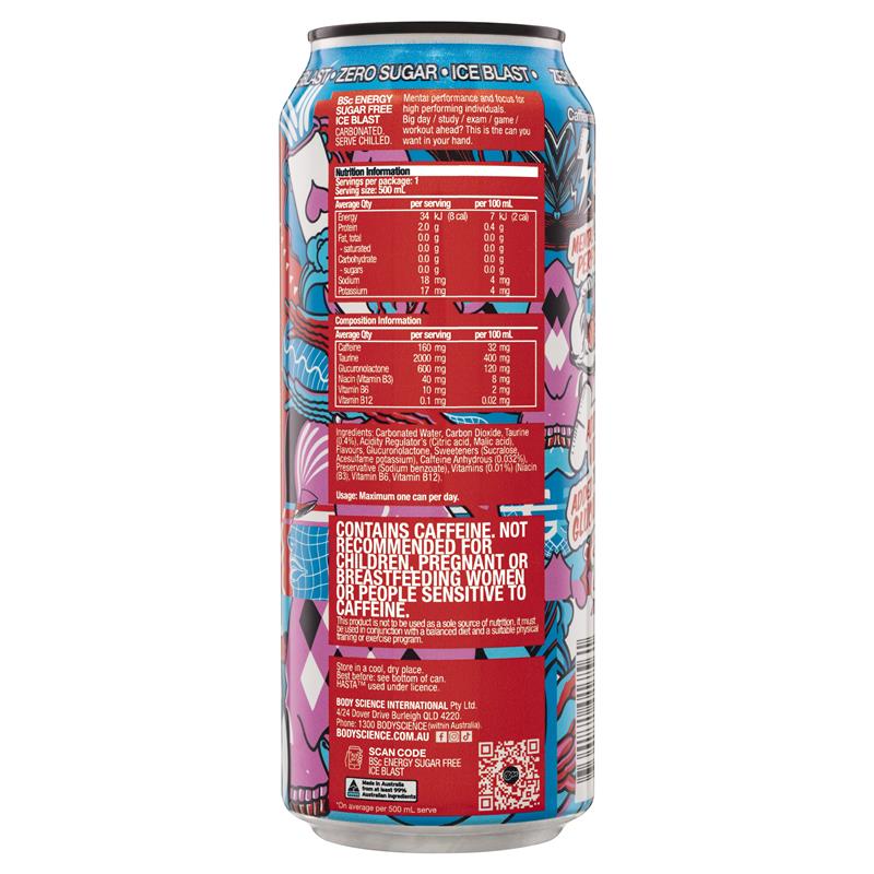 BSc Energy Drink Ice Blast 500ml
