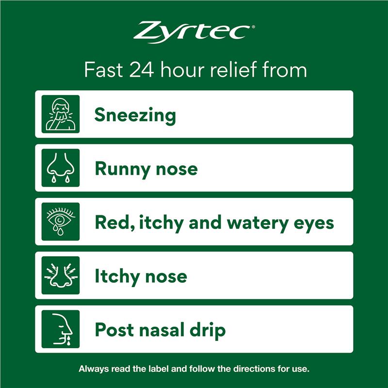 Zyrtec 10mg 10 Tablets