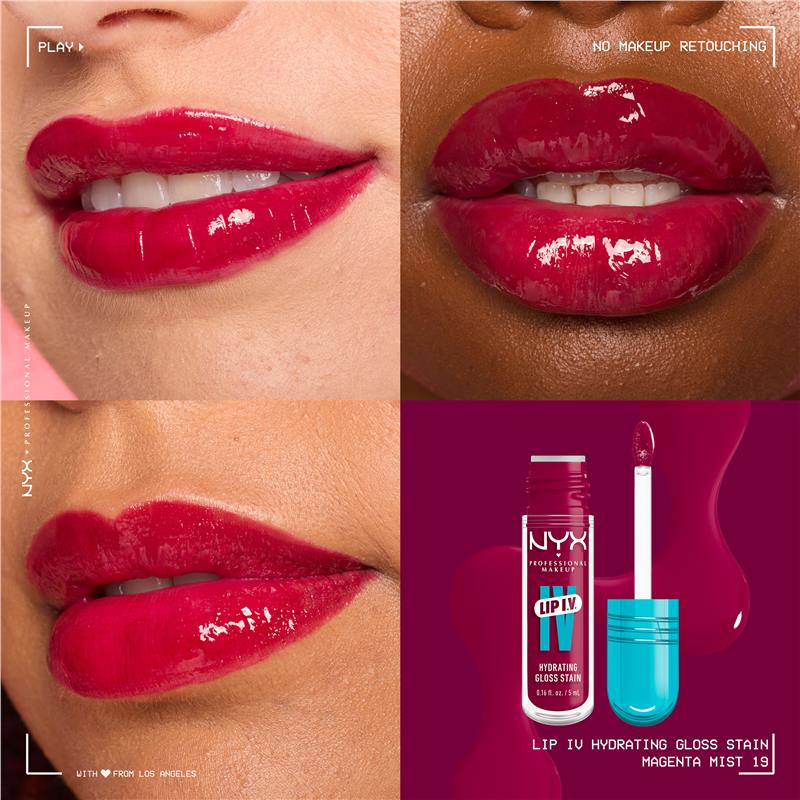 NYX Lip IV Hydrating Gloss Stain Magenta Mist