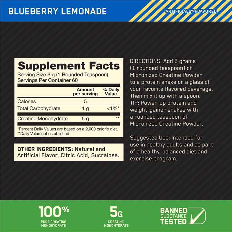 Optimum Nutrition Creatine Blueberry Lemonade 360g