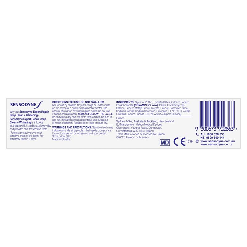 Sensodyne Expert Repair Deep Clean + Whitening 100g