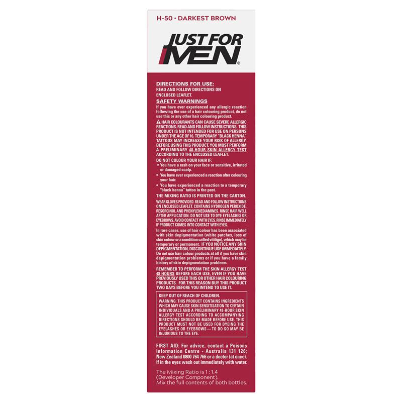 Just for Men Hair Colour 50 Darkest Brown