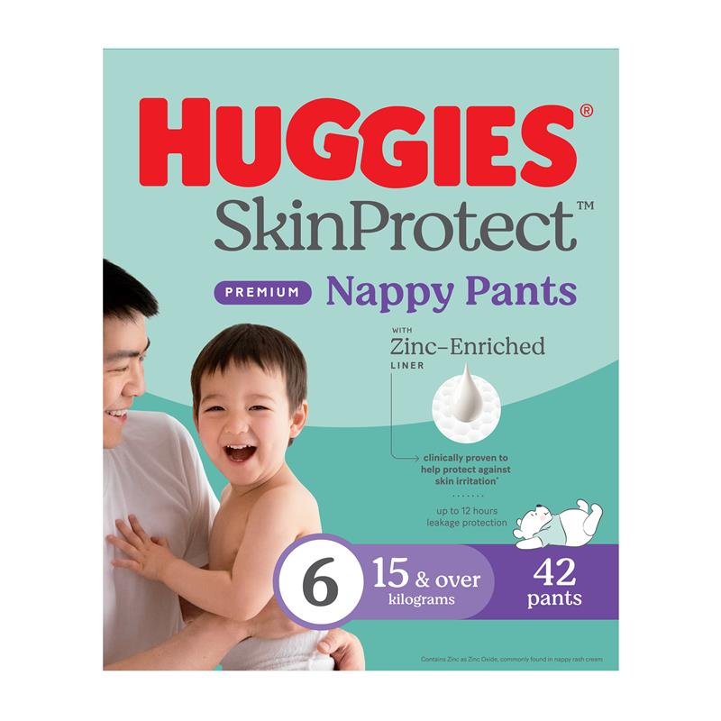 Huggies Skin Protect Nappies Size 6 (15 & over Kg) 42 Pack