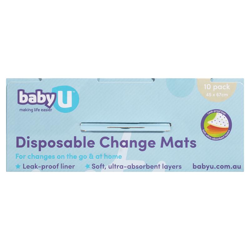 Baby U Disposable Change Mats 10 Pack