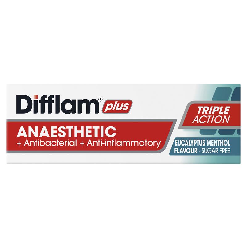 Difflam Plus Anaesthetic Sugar Free Eucalyptus Menthol 16 Lozenges