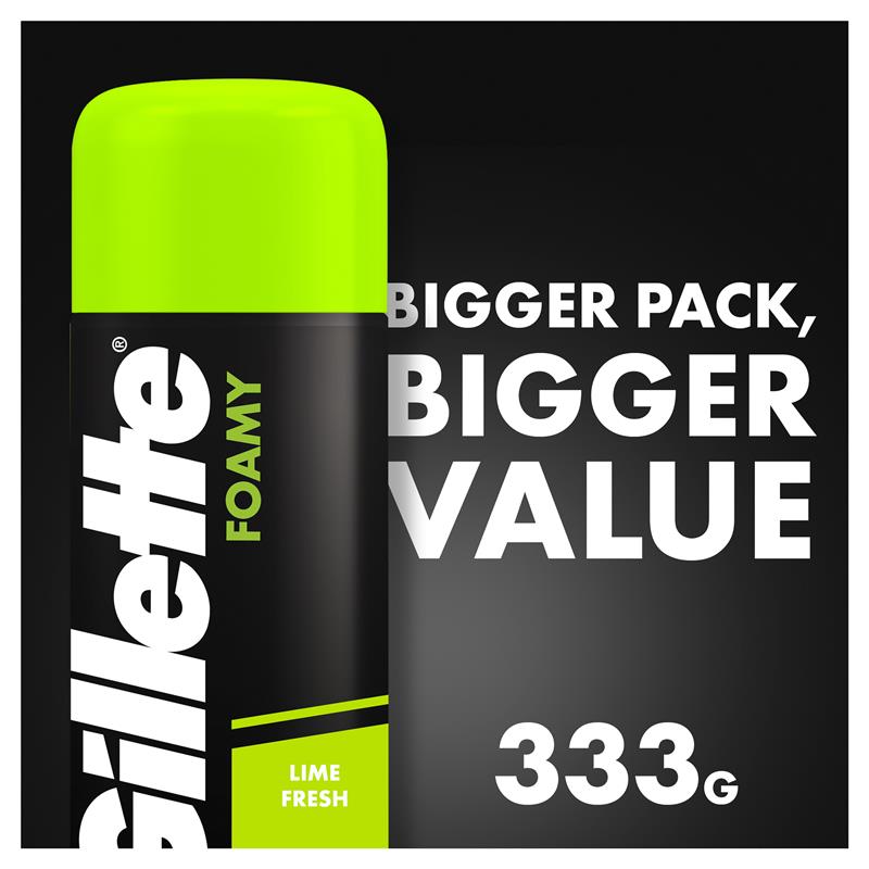 Gillette Shave Foam Lemon/Lime Value Pack 333g - GimmeNow
