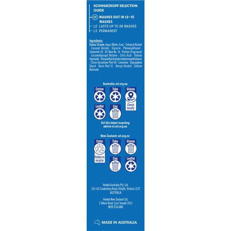 Schwarzkopf LIVE Colour Electric Blue Semi Permanent 75ml