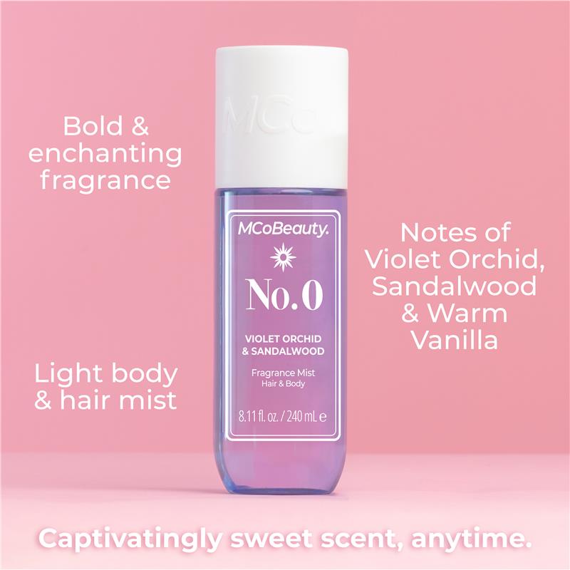 MCoBeauty Violet Orchid & Sandalwood No.0 Fragrance Hair & Body Mist 240ml