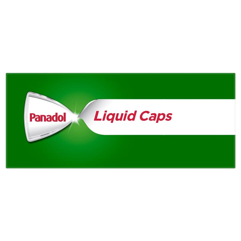 Panadol Liquid Capsules Paracetamol Pain Relief 16 Capsules