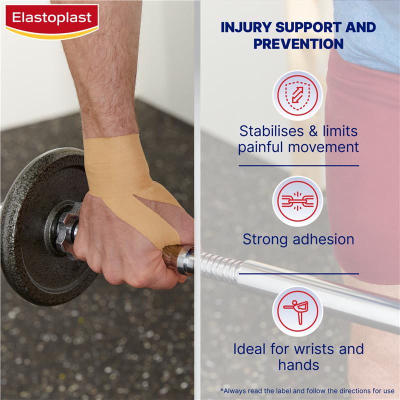 Elastoplast 36002 Sport Rigid Strapping Tape 25mm x 10m Tan - GimmeNow