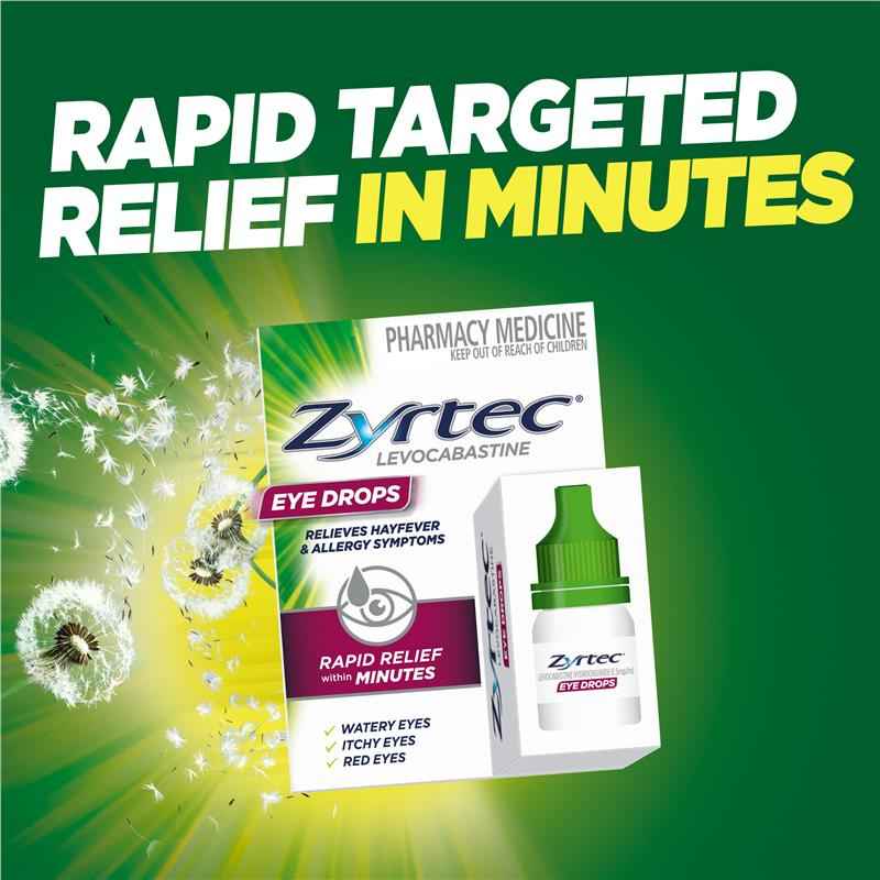 Zyrtec Antihistamine Hayfever & Allergy Eye Drops 4mL