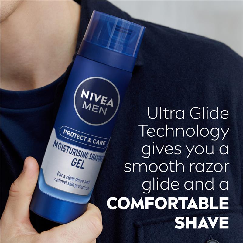 NIVEA MEN Protect & Care Shaving Gel Moisturising 200ml - GimmeNow