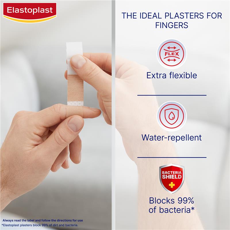 Elastoplast Flexible Fabric Finger Strips 16 Pack