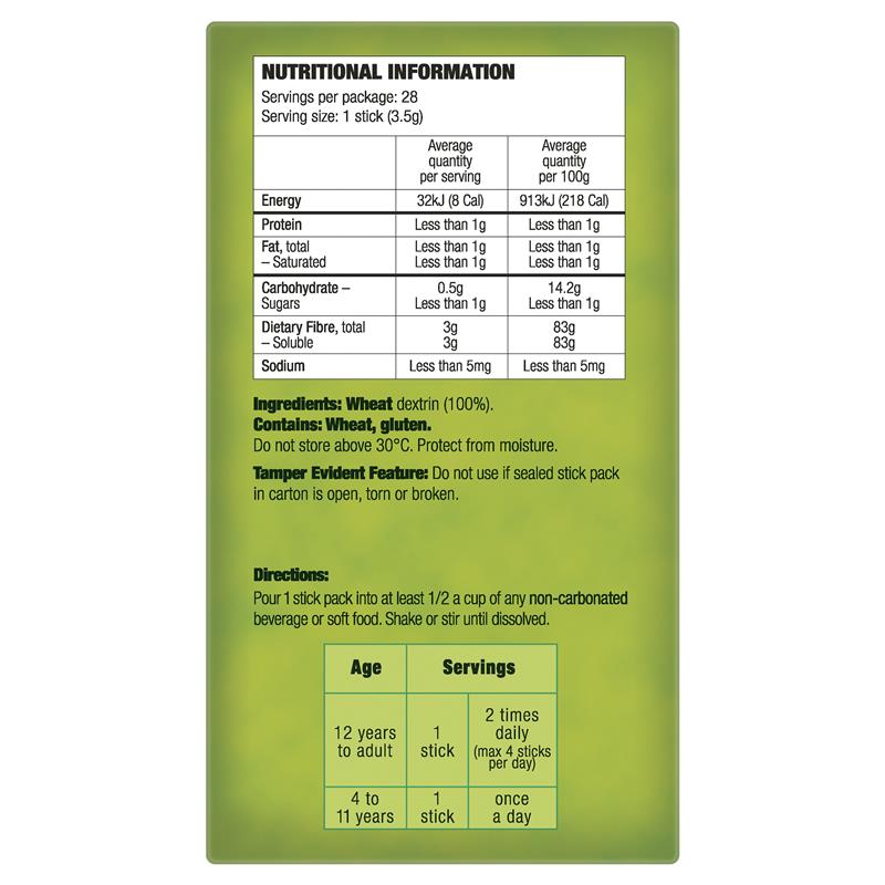 Benefiber Natural Fibre Supplement On-the-Go Stick 28 Pack - GimmeNow