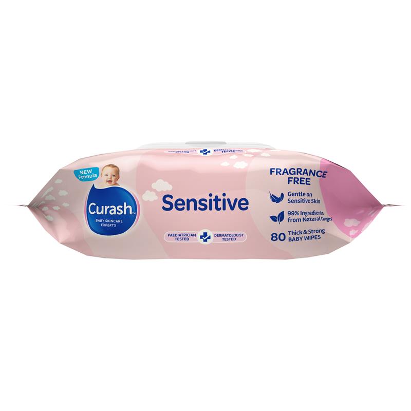Curash Baby Sensitive Wipes 80 Pack