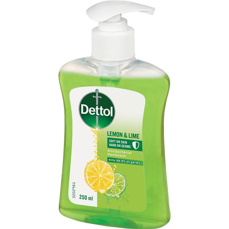 Dettol Lemon & Lime Antibacterial Hand Wash Pump 250ml - GimmeNow