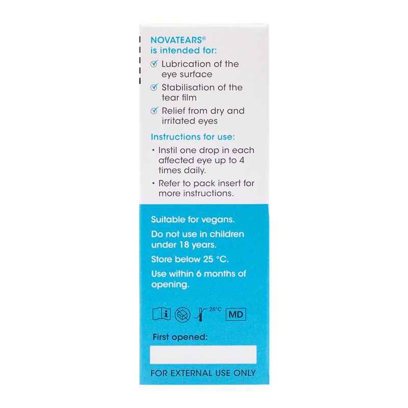 NovaTears Preservative Free Lubricating Eye Drops 3mL – Damaged Packaging, Product Unaffected