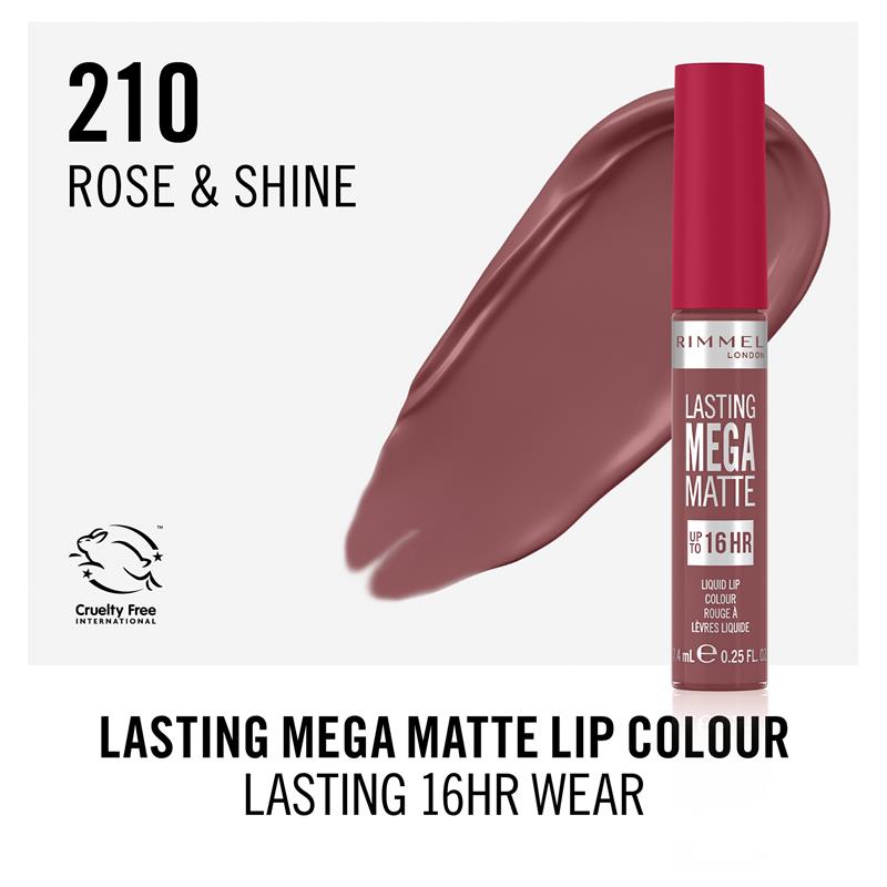 Rimmel London Mega Matte Liquid Lip 210 Rose & Shine