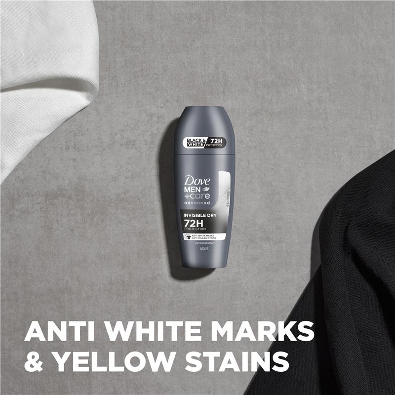 Dove Men+ Care Antiperspirant Deodorant 72h Roll On Invisible Dry 50ml