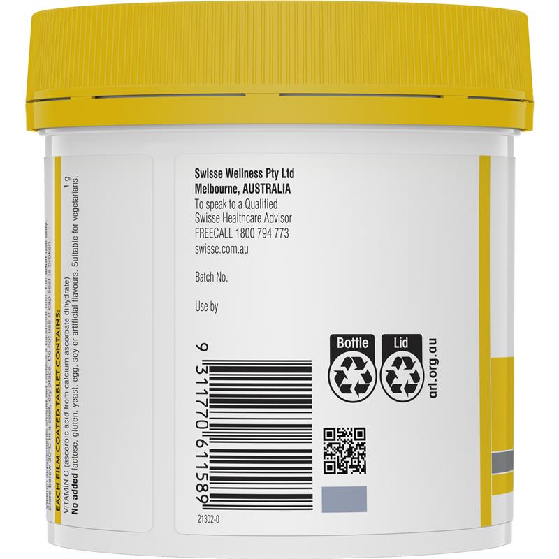 Swisse High Strength Vitamin C 1000mg 250 Tablets Exclusive Size - GimmeNow