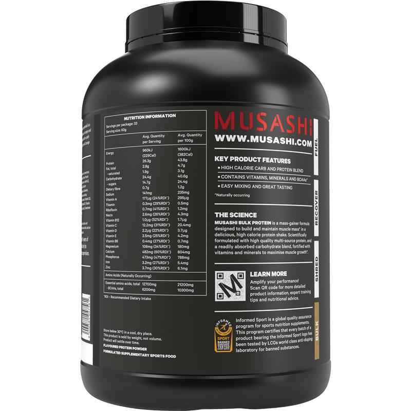 Musashi Bulk Protein Vanilla 2kg