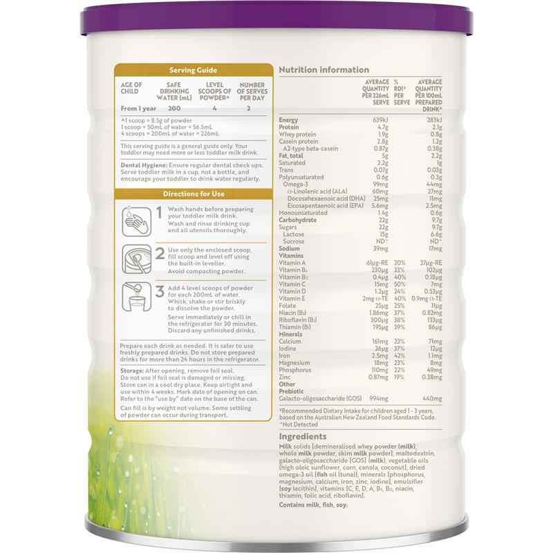 A2 Gentle Gold Premium Toddler Milk Drink Stage 3 From 1 Years To 3 Years 800g