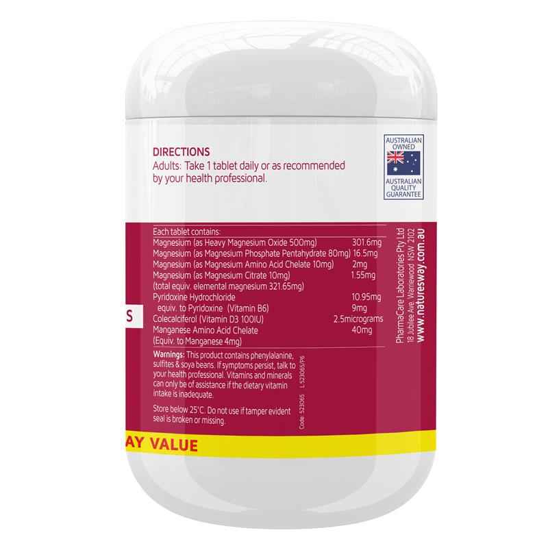 Nature's Way High Strength Magnesium 600mg 300 Tablets