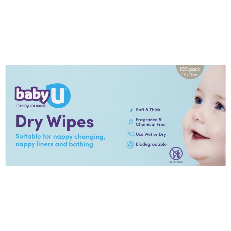 Baby U Dry Wipes 100 Pack - GimmeNow
