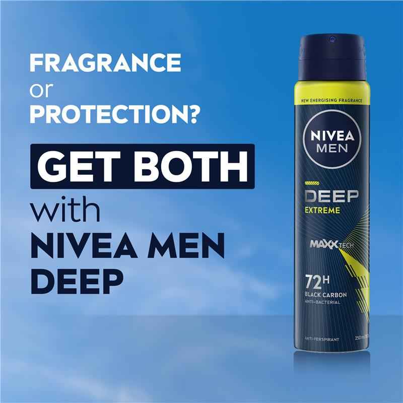 NIVEA MEN Deodorant Deep Extreme 72hr 250ml