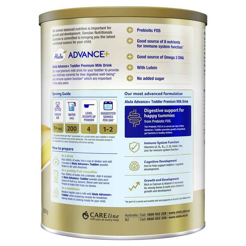Alula Advance+ Stage 3 Toddler Milk Drink 1 Year+ 800g