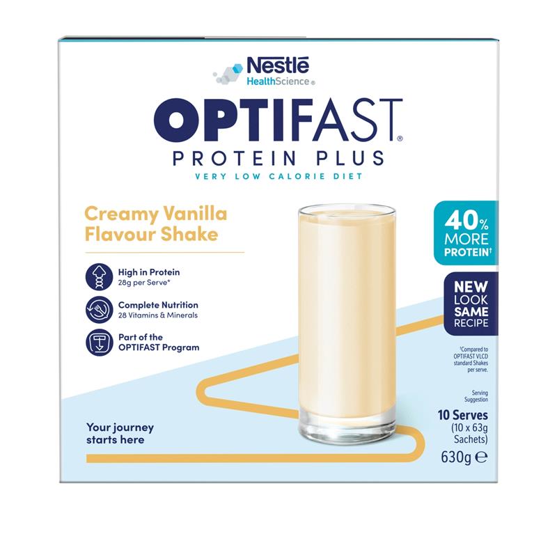 Optifast VLCD Protein Plus Shake Vanilla 10 Pack 630g - GimmeNow