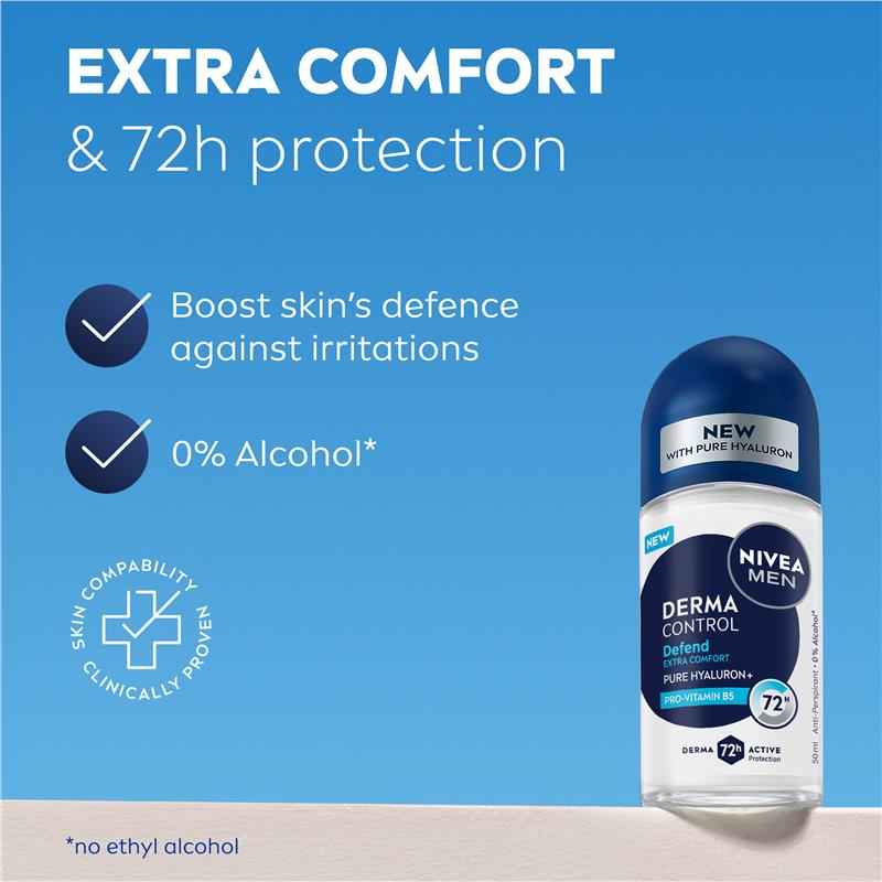 NIVEA MEN Deodorant Roll On Derma Control Defend 50ml