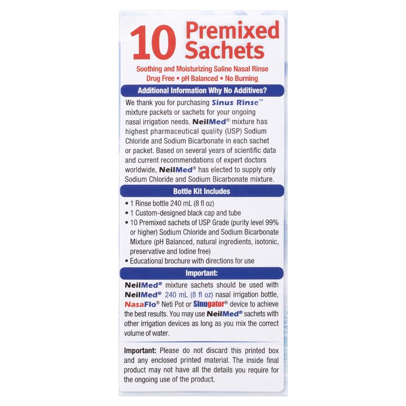NeilMed Sinus Rinse Starter Kit 10 Sachets - GimmeNow