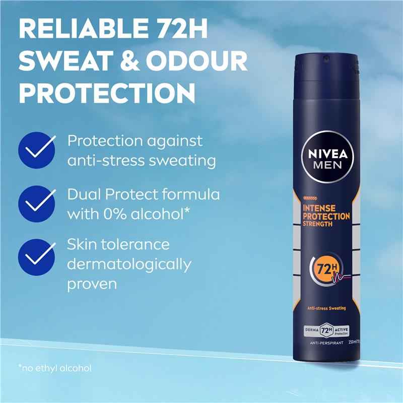 NIVEA MEN Deodorant Aerosol Intense Protection Strength 250ml