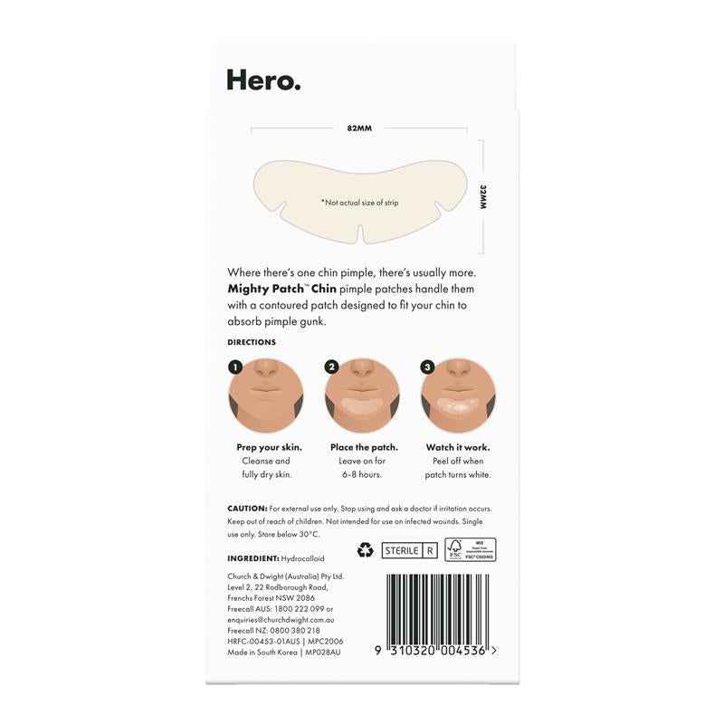 Hero Mighty Patch Chin Contoured Pimple Patches 8 Pack