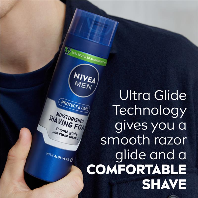 NIVEA MEN Protect & Care Shaving Foam Moisturising 200ml - GimmeNow