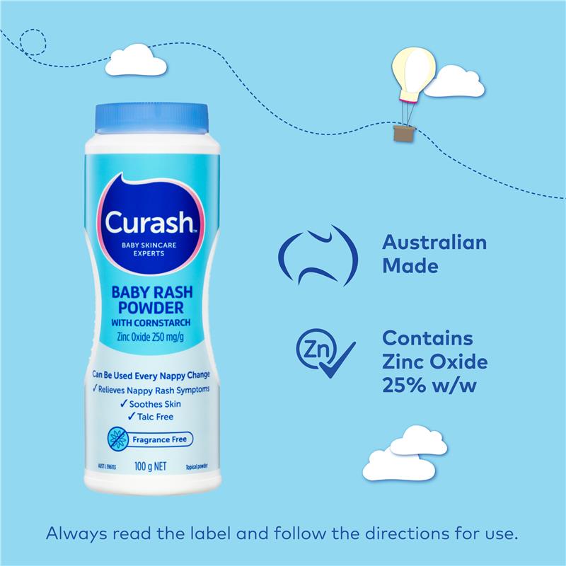 Curash Baby Rash Powder With Cornstarch 100g - GimmeNow