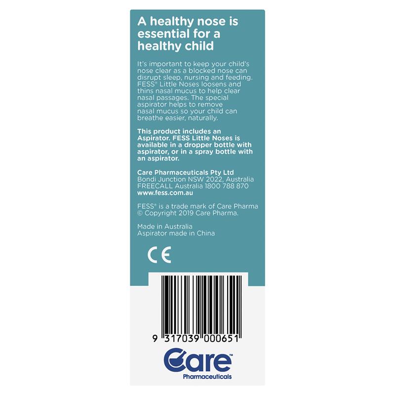 Fess Little Noses Saline Nose Drops +Aspirator 25ml - GimmeNow