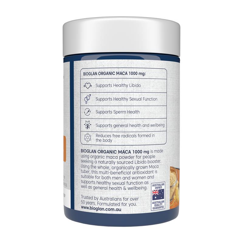 Bioglan Organic Maca 100 Tablets