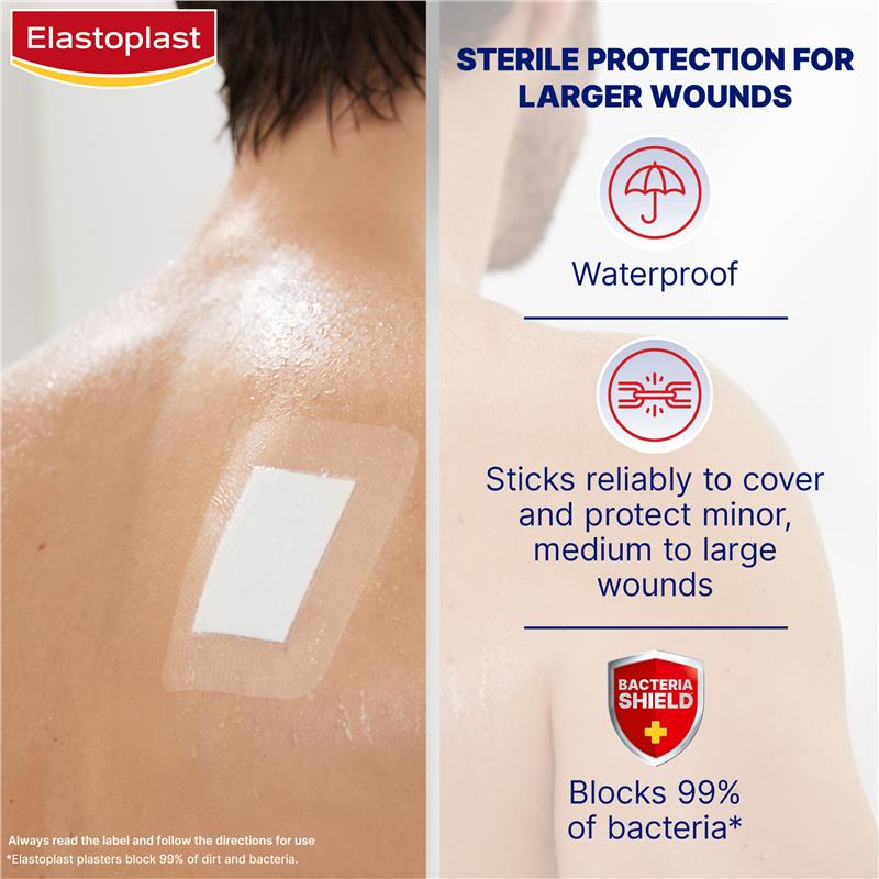 Elastoplast Waterproof Dressing XXL 8cm x 10cm 5 Pack - GimmeNow