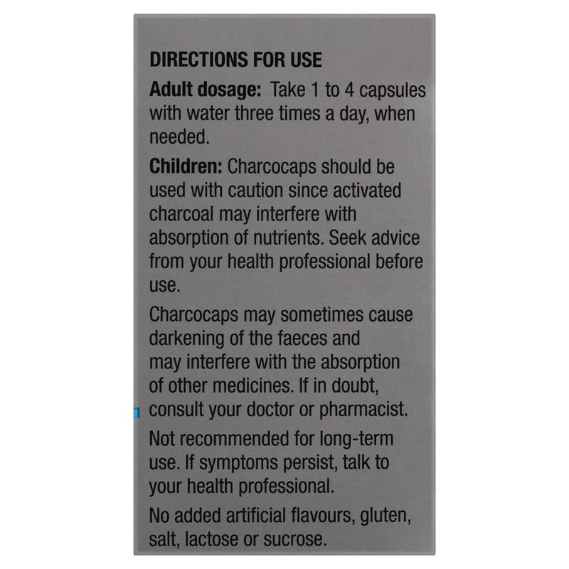Charcocaps 200mg 60 Capsules - GimmeNow