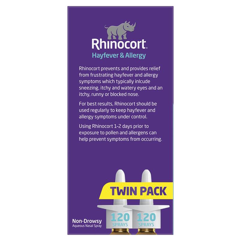 Rhinocort Original Hayfever & Allergy Nasal Spray 120 Sprays x 2 Pack - GimmeNow
