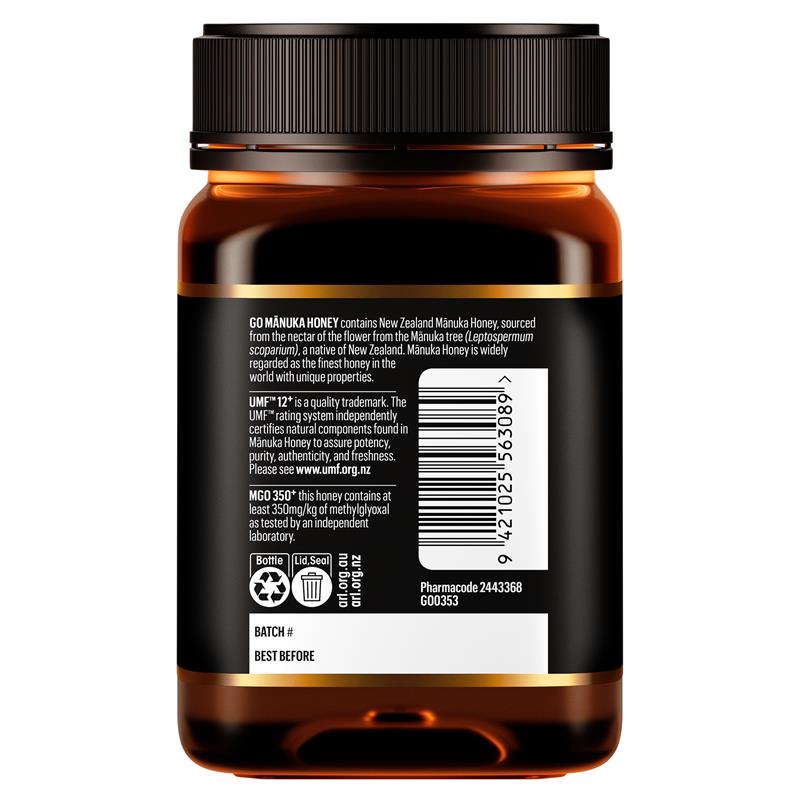 GO Healthy Manuka Honey UMF 12+ (MGO 350+) 500gm (Not For Sale In WA)