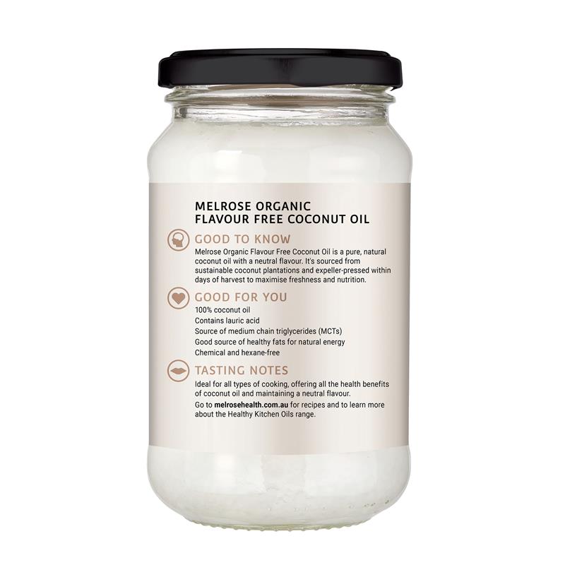 Melrose Organic Flavour Free (Refined) Coconut Oil 325ml