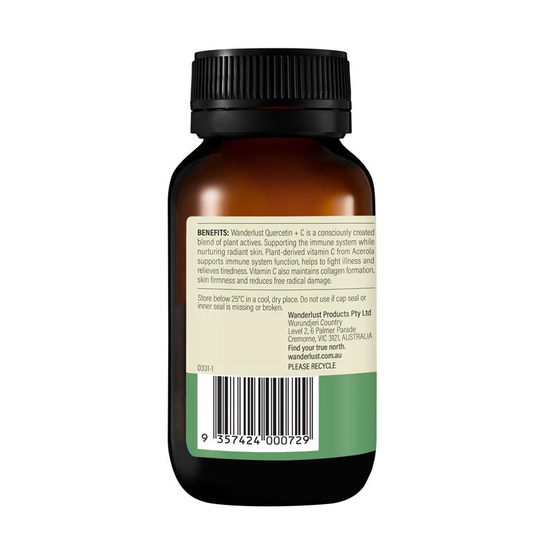Wanderlust Quercetin + C 30 Capsules